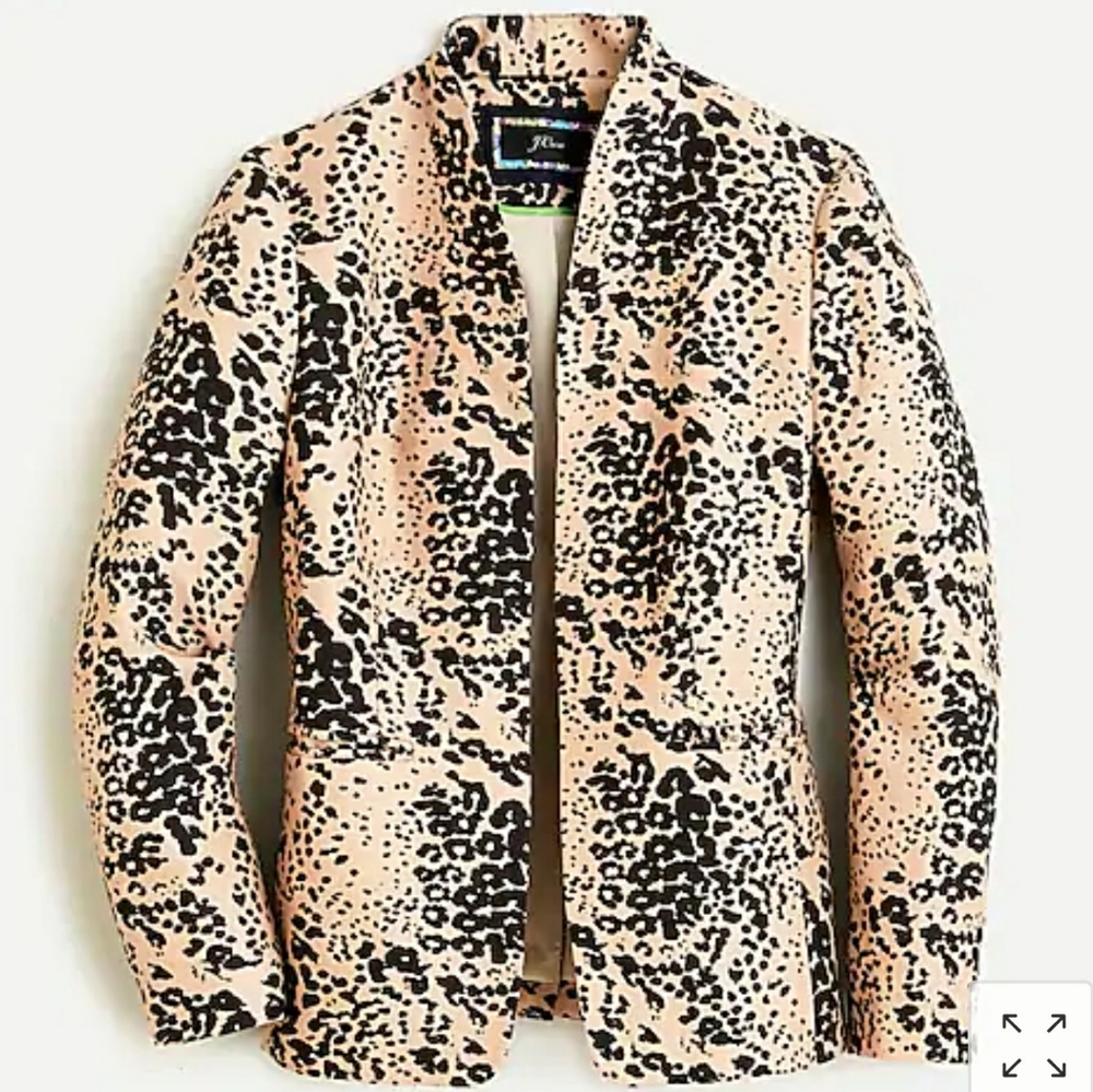 J.Crew leopard print going-out blazer